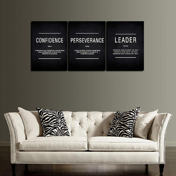 Trinx Large Inspirational Wall Art Office Decor Motivati 3 Piece